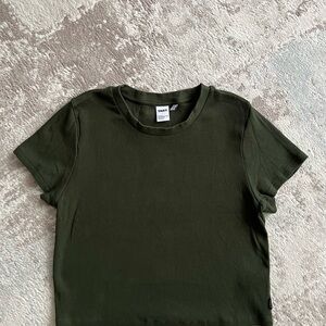 TNA Fitted Green Short Sleeve Tee